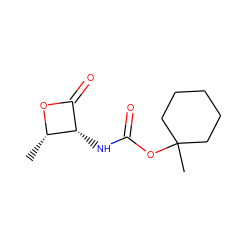 C[C@@H]1OC(=O)[C@@H]1NC(=O)OC1(C)CCCCC1 ZINC000149047269