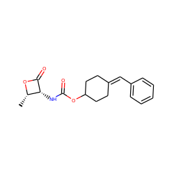 C[C@@H]1OC(=O)[C@@H]1NC(=O)OC1CCC(=Cc2ccccc2)CC1 ZINC000148873466