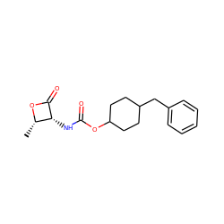 C[C@@H]1OC(=O)[C@@H]1NC(=O)OC1CCC(Cc2ccccc2)CC1 ZINC000096283424