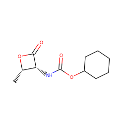 C[C@@H]1OC(=O)[C@@H]1NC(=O)OC1CCCCC1 ZINC000149087474