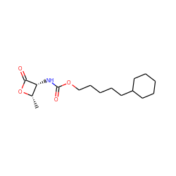 C[C@@H]1OC(=O)[C@@H]1NC(=O)OCCCCCC1CCCCC1 ZINC000096283408