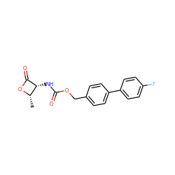 C[C@@H]1OC(=O)[C@@H]1NC(=O)OCc1ccc(-c2ccc(F)cc2)cc1 ZINC000299828097