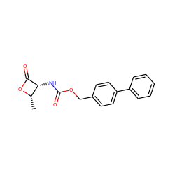 C[C@@H]1OC(=O)[C@@H]1NC(=O)OCc1ccc(-c2ccccc2)cc1 ZINC000096283419