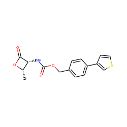 C[C@@H]1OC(=O)[C@@H]1NC(=O)OCc1ccc(-c2ccsc2)cc1 ZINC000148833396