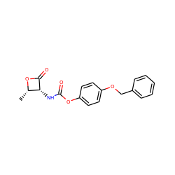 C[C@@H]1OC(=O)[C@@H]1NC(=O)Oc1ccc(OCc2ccccc2)cc1 ZINC000096283423