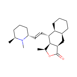 C[C@@H]1OC(=O)[C@@H]2C[C@@H]3CCCC[C@@H]3[C@@H](/C=C/[C@H]3CCC[C@H](C)N3C)[C@H]12 ZINC000013443769