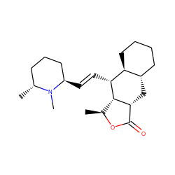 C[C@@H]1OC(=O)[C@H]2C[C@H]3CCCC[C@@H]3[C@@H](/C=C/[C@@H]3CCC[C@@H](C)N3C)[C@@H]12 ZINC000004098786