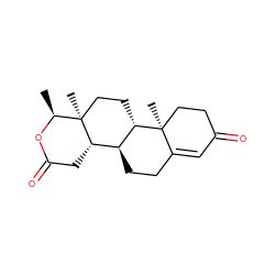 C[C@@H]1OC(=O)C[C@H]2[C@@H]3CCC4=CC(=O)CC[C@]4(C)[C@H]3CC[C@]12C ZINC000139177944