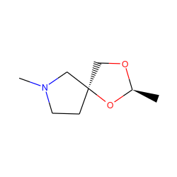 C[C@@H]1OC[C@@]2(CCN(C)C2)O1 ZINC000027883450