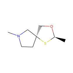 C[C@@H]1OC[C@@]2(CCN(C)C2)S1 ZINC000027900744