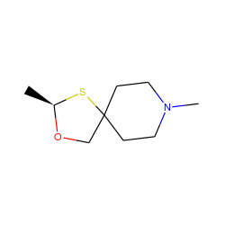 C[C@@H]1OCC2(CCN(C)CC2)S1 ZINC000027900825