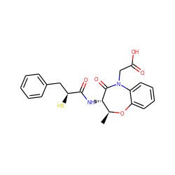 C[C@@H]1Oc2ccccc2N(CC(=O)O)C(=O)[C@H]1NC(=O)[C@@H](S)Cc1ccccc1 ZINC000029477027