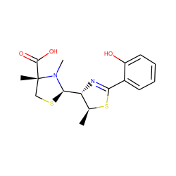 C[C@@H]1SC(c2ccccc2O)=N[C@H]1[C@H]1SC[C@](C)(C(=O)O)N1C ZINC000066111732