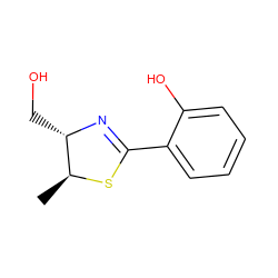 C[C@@H]1SC(c2ccccc2O)=N[C@H]1CO ZINC000096086434