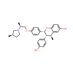 C[C@@H]1c2cc(O)ccc2O[C@@H](c2ccc(OC[C@H](C)N3CC[C@@H](C)C3)cc2)[C@H]1c1ccc(O)cc1 ZINC000028335298