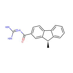 C[C@@H]1c2ccccc2-c2ccc(C(=O)N=C(N)N)cc21 ZINC000299835406