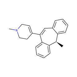 C[C@@H]1c2ccccc2C=C(C2=CCN(C)CC2)c2ccccc21 ZINC000013738225