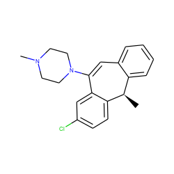 C[C@@H]1c2ccccc2C=C(N2CCN(C)CC2)c2cc(Cl)ccc21 ZINC000026378863