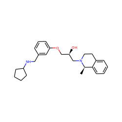 C[C@@H]1c2ccccc2CCN1C[C@H](O)COc1cccc(CNC2CCCC2)c1 ZINC000219775553