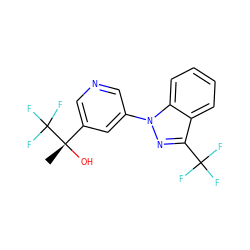 C[C@](O)(c1cncc(-n2nc(C(F)(F)F)c3ccccc32)c1)C(F)(F)F ZINC000221343960