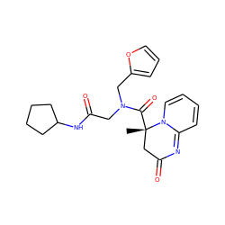 C[C@]1(C(=O)N(CC(=O)NC2CCCC2)Cc2ccco2)CC(=O)N=C2C=CC=CN21 ZINC000004409815