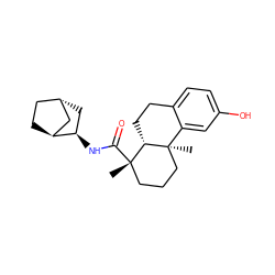 C[C@]1(C(=O)N[C@@H]2C[C@H]3CC[C@H]2C3)CCC[C@]2(C)c3cc(O)ccc3CC[C@@H]12 ZINC000261157468