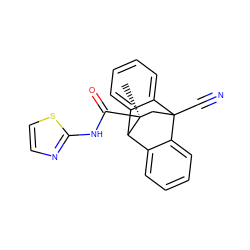 C[C@]1(C(=O)Nc2nccs2)CC2(C#N)c3ccccc3C1c1ccccc12 ZINC000040403067