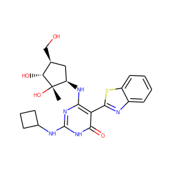 C[C@]1(O)[C@H](Nc2nc(NC3CCC3)[nH]c(=O)c2-c2nc3ccccc3s2)C[C@H](CO)[C@H]1O ZINC001772599765