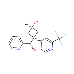 C[C@]1(O)C[C@@](c2ccnc(C(F)(F)F)c2)([C@H](O)c2ccccn2)C1 ZINC000144532565