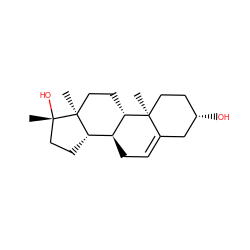 C[C@]1(O)CC[C@H]2[C@@H]3CC=C4C[C@@H](O)CC[C@]4(C)[C@H]3CC[C@@]21C ZINC000004081428