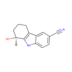 C[C@]1(O)CCCc2c1[nH]c1ccc(C#N)cc21 ZINC000064573135