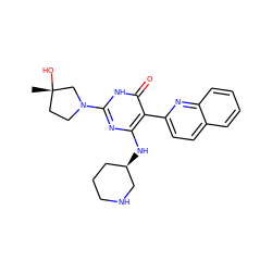 C[C@]1(O)CCN(c2nc(N[C@@H]3CCCNC3)c(-c3ccc4ccccc4n3)c(=O)[nH]2)C1 ZINC000220635203