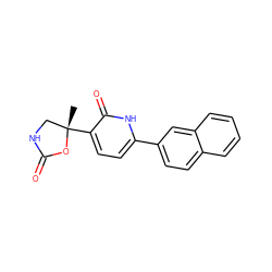 C[C@]1(c2ccc(-c3ccc4ccccc4c3)[nH]c2=O)CNC(=O)O1 ZINC000071342093