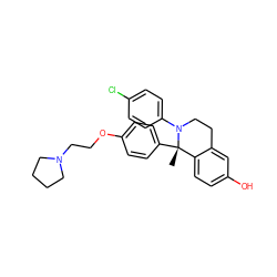 C[C@]1(c2ccc(OCCN3CCCC3)cc2)c2ccc(O)cc2CCN1c1ccc(Cl)cc1 ZINC000013523317