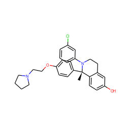 C[C@]1(c2ccc(OCCN3CCCC3)cc2)c2ccc(O)cc2CCN1c1cccc(Cl)c1 ZINC000013523371