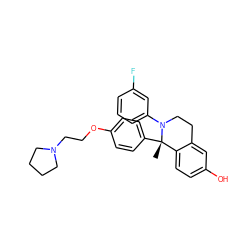 C[C@]1(c2ccc(OCCN3CCCC3)cc2)c2ccc(O)cc2CCN1c1cccc(F)c1 ZINC000013523364