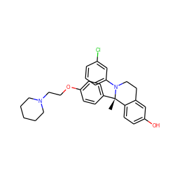 C[C@]1(c2ccc(OCCN3CCCCC3)cc2)c2ccc(O)cc2CCN1c1cccc(Cl)c1 ZINC000013523379