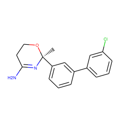 C[C@]1(c2cccc(-c3cccc(Cl)c3)c2)N=C(N)CCO1 ZINC000095920533