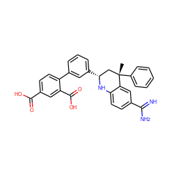 C[C@]1(c2ccccc2)C[C@@H](c2cccc(-c3ccc(C(=O)O)cc3C(=O)O)c2)Nc2ccc(C(=N)N)cc21 ZINC000103240961