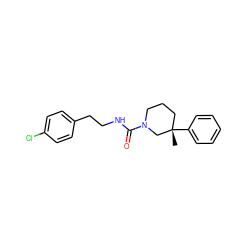 C[C@]1(c2ccccc2)CCCN(C(=O)NCCc2ccc(Cl)cc2)C1 ZINC000043202418