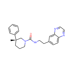 C[C@]1(c2ccccc2)CCCN(C(=O)NCCc2ccc3nccnc3c2)C1 ZINC000049013887