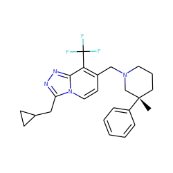 C[C@]1(c2ccccc2)CCCN(Cc2ccn3c(CC4CC4)nnc3c2C(F)(F)F)C1 ZINC000139876276