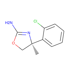 C[C@]1(c2ccccc2Cl)COC(N)=N1 ZINC000083964817