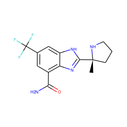 C[C@]1(c2nc3c(C(N)=O)cc(C(F)(F)F)cc3[nH]2)CCCN1 ZINC000040955335