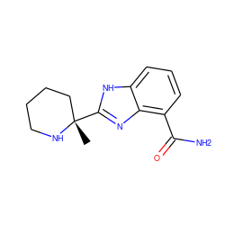 C[C@]1(c2nc3c(C(N)=O)cccc3[nH]2)CCCCN1 ZINC000040972425