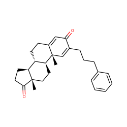 C[C@]12C=C(CCCc3ccccc3)C(=O)C=C1CC[C@@H]1[C@@H]2CC[C@]2(C)C(=O)CC[C@@H]12 ZINC000137895294