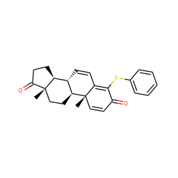 C[C@]12C=CC(=O)C(Sc3ccccc3)=C1C=C[C@@H]1[C@@H]2CC[C@]2(C)C(=O)CC[C@@H]12 ZINC000038836617