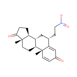 C[C@]12C=CC(=O)C=C1[C@@H](CC[N+](=O)[O-])C[C@@H]1[C@@H]2CC[C@]2(C)C(=O)CC[C@@H]12 ZINC000036471198