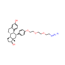 C[C@]12C[C@H](c3ccc(OCCOCCOCCN=[N+]=[N-])cc3)[C@@H]3c4ccc(O)cc4CC[C@H]3[C@@H]1CC[C@@H]2O ZINC000084724516