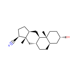 C[C@]12C[C@H]3CC[C@@H]4C[C@@H](O)CC[C@@]4(C)[C@@H]3C[C@@H]1CC[C@@H]2C#N ZINC000222156972